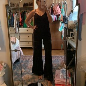black jumpsuit